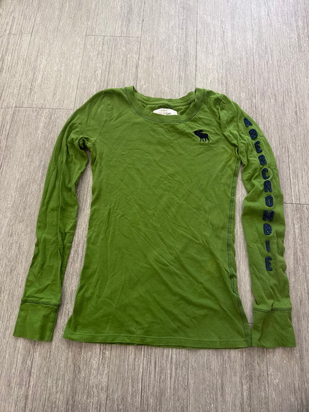 Vintage Y2k Abercrombie & Fitch Abercombie Spell Out Sleeve
